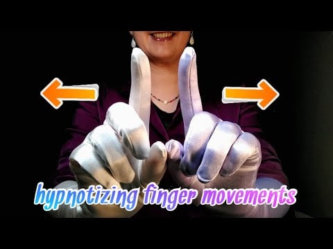 Sleepy Hypnosis Finger Movements ASMR ↔️ Whispering 🤫 Satin Gloves 🧤