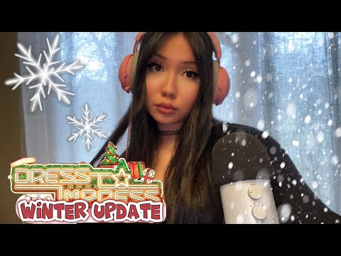 ASMR ❄️ HOLIDAY DRESS TO IMPRESS UPDATE ❄️(whispered gameplay!)