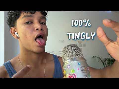 ASMR Mouth Sounds + Spit Painting 🎨