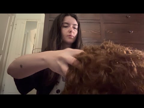 ASMR comforting head massage and derma rolling during hair loss
