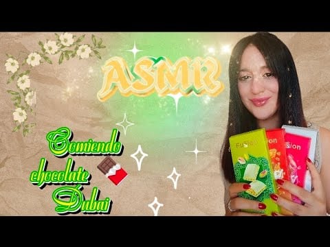 ASMR probando el famoso chocolate de Dubái 🥵✨ ¿Está a la altura? 🍫