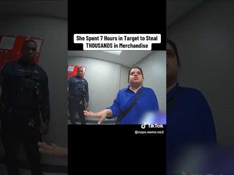 She spent 7 hours in Target to steal THOUSANDS in merchandise 😳 #cops #fyp #shortsyoutube