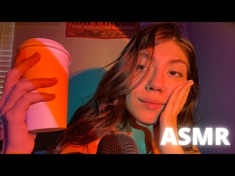 ASMR ramble & reading / whispering, hand sounds & random triggers