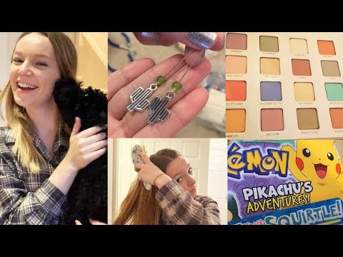 ASMR Whispered Vlog (GRWM, Haul, Making Earrings)