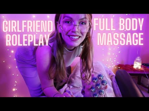 ASMR FULL BODY MASSAGE ROLEPLAY + chair massage