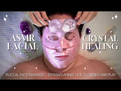 Ultimate ASMR Slime Play Facial & Gemstone Mask | Crystal Healing, Buccal & Body Massage#asmr