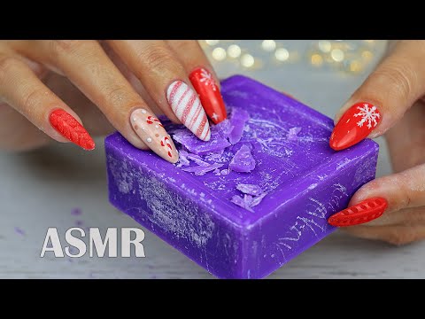 АСМР Мыло ОЧЕНЬ СУХОЕ Лавандовое Резка Таппинг | ASMR Dry SOAP cutting Tapping 100% TINGLES