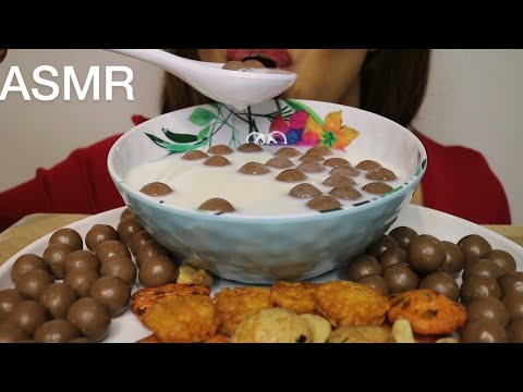 ASMR MALTESERS WITH MILK / CHINESE NUTS / no talking / CREMA ASMR #asmr #maltesers #mukbang #food