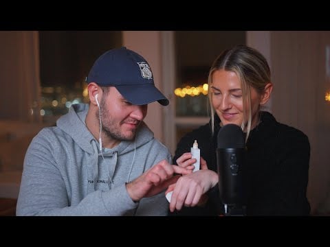 ASMR my girlfriend tries to give me tingles