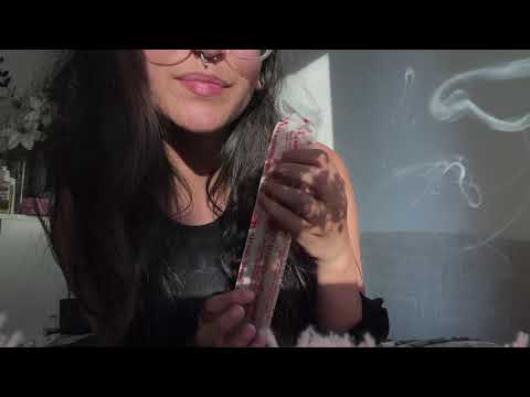 ASMR chill with me (lighting incense, aura cleanse, whispers) ༄