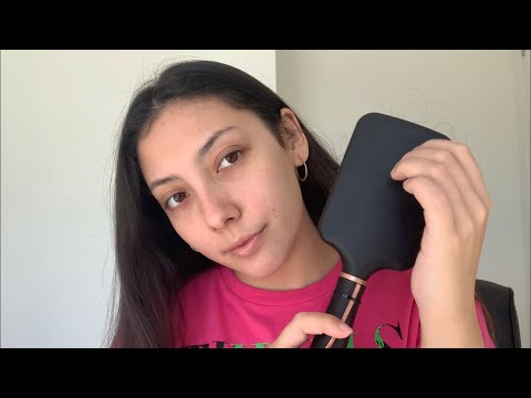 ASMR Hair Brushing Sounds | Whispered