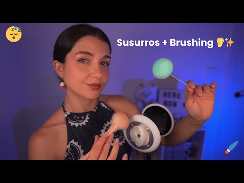 ASMR Susurros y Brushing Cercano para Dormir Rápido