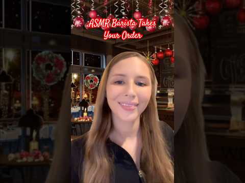 ASMR Barista Takes Your Order ☕️ #asmrvideos #asmrsound #shorts #tinglesasmr #asmr