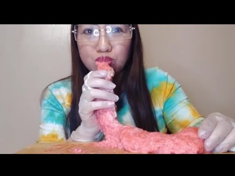 PINK STICKY RICE MUKBANG CHALLENGE:Life in America #viral #food #shortsfeed #mukbang #everyone 