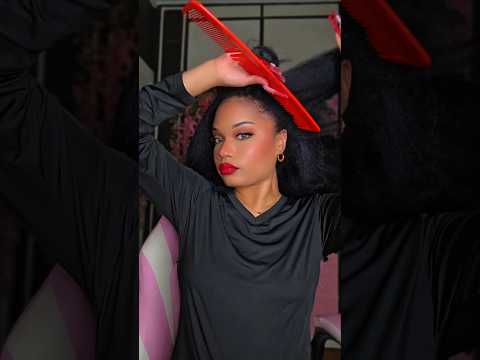 ASMR Hair brushing and styling 😳😱 #hairstyle #tutorial #hair #asmr  #shorts #hairtok #fast