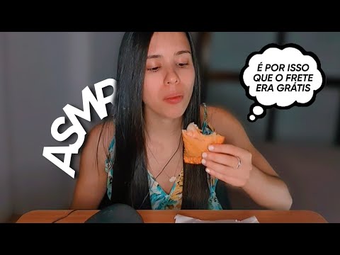 ASMR COMENDO PASTEL BARATO DO IFOOD | FRIED PASTRY MUKBANG