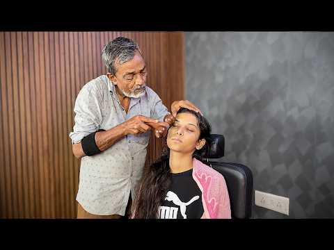 Her First Head Massage Experience With Waris Barber | New Wooden Tools | DEEP Relaxing ASMR