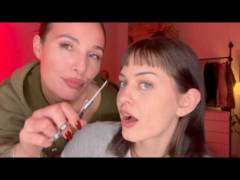 ASMR my friend gives me a makeover