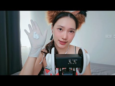 ASMR Lotion Latex Gloves Ear Massage 🧤🧴