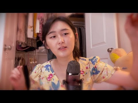 ASMR 💛 focus on me & guessing game (inaudible whisper, semi-audible, layered)
