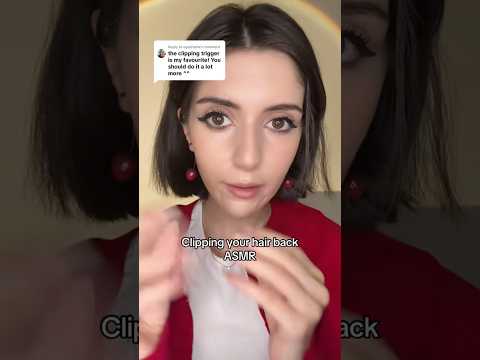 ASMR CLIPPING YOUR HAIR BACK ✨ #asmr #shorts #shortsvideo