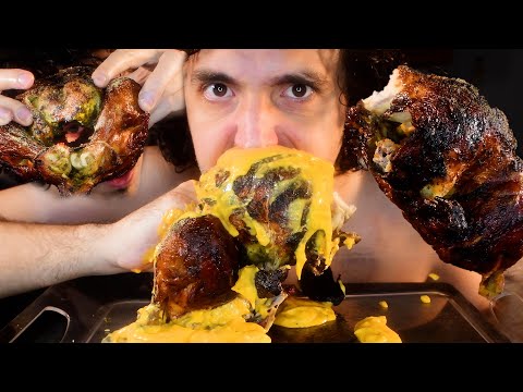 ASMR 1 Whole CHEESY Rotisserie Chicken * Savage Eating * | Nomnomsammieboy