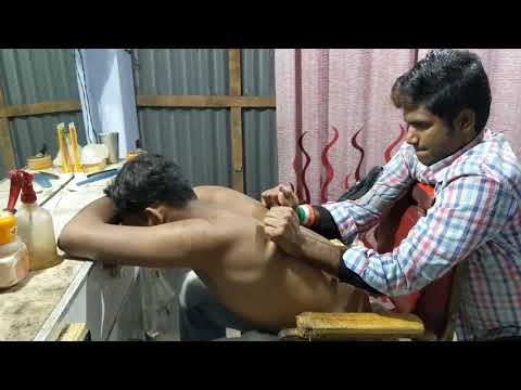 Stress relief head massage and powerful body massage with neck cracking | Indian ASMR