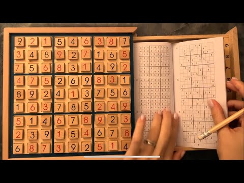 😴 ASMR - Wooden Blocks Sudoku (3)- Clicky Whispering