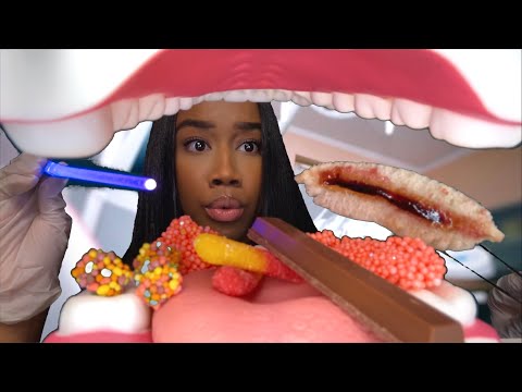 ASMR Dentist Cleans Your Teeth and Eats The Candy & Your Lunch Out Of It 🦷🍫 ASMR Dentist Role-play