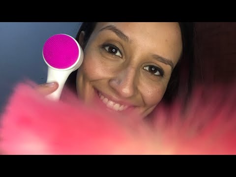 Asmr: clínica do sono| mandando para longe sua insônia| produtos na tela| Debora Asmr