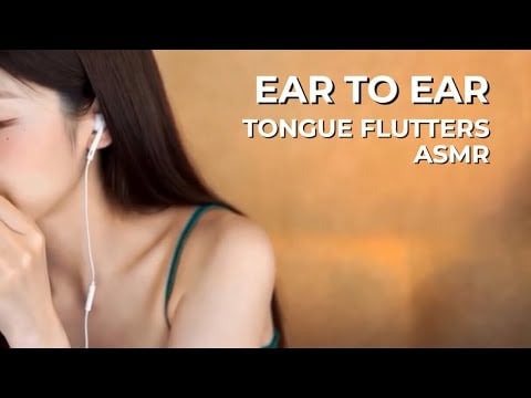 [ASMR No Talking] Ear to Ear Tongue Flutters for Deep Tingles 😴
