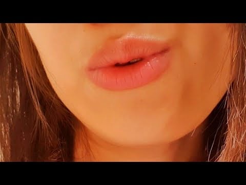 ASMR Kiss & Mouth Sounds For Sleep 🌙💋 inaudible whispering, blowing, heartbeat, breathing breathy