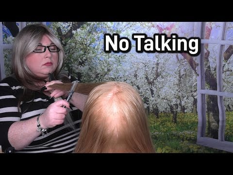 ASMR Razor Cut Roleplay (NO TALKING) Spray Sounds,