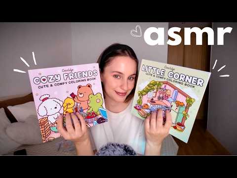 os hago asmr con mi colección de rotus y cuadernos de colorear 🎨💜🖍️