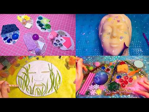 ASMR Glue Peelings for 6 Hours! (Whispered Making and Tracing)