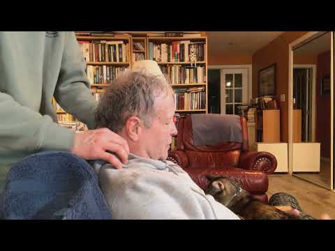 massaging an old guy