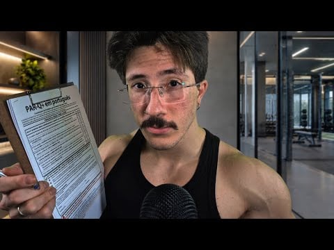 ASMR ROLEPLAY: 💪🏻 Personal Trainer te Avaliando para um Treino Experimental Futurista