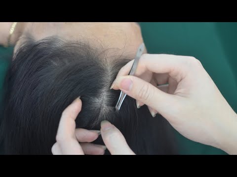 ASMR Tingling Hair Sound With Hair Play, Hair Parting, Hair Combing For Anxiety Relief