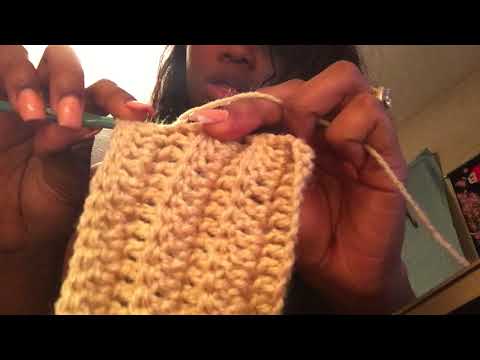 ASMR crocheting + whispering get to know me tag