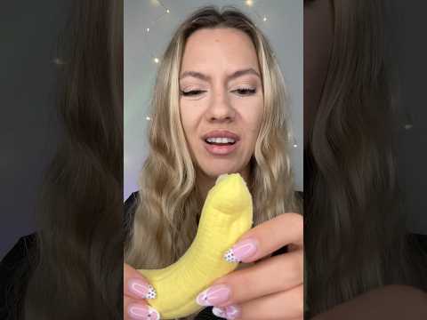 eating fake food #asmr 👀 that 🍌 was a fail! 🤣
