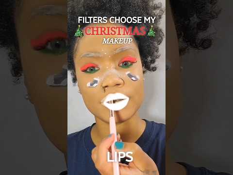 CUTE ✅️ or FAIL?❌️ Filters Pick My Christmas Makeup 🎄😳