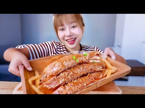 ASMR MIẾN TRÒN TÔM TÍT | ROUND VERMICELLI AND MANTIS SHRIMPS IN SPICY SAUCE EATING SOUNDS| LINH-ASMR