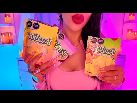 ASMR C0MIENDO G0MITAS PELABLES👄✨