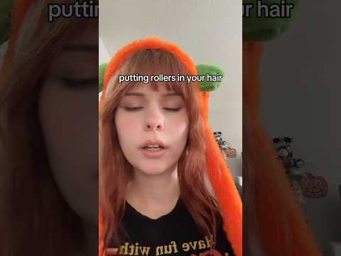 putting rollers in your hair #asmr #tingles