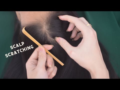 ASMR Hair Parting No Talking, Scalp Scratch Real Person, Sounds For Headache Relief