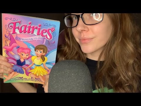ASMR Tapping On A Fairy Coloring Book (No Talking)