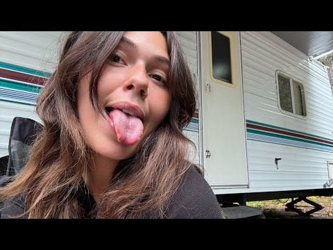 ASMR Camping!! (Nature sounds,mouth sounds, and whispering) 
