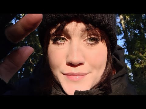 A WALK IN THE WOODS- frosty sounds, walking, soft spoken, sunshine ASMR