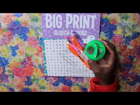 BIG PRINT WORD SEARCH ASMR TRIDENT CHEWING GUM