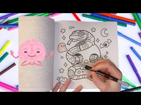 ✨ ASMR Whispering & Vibrant Marker Sounds | Ultimate Relaxing Coloring Experience 🌈